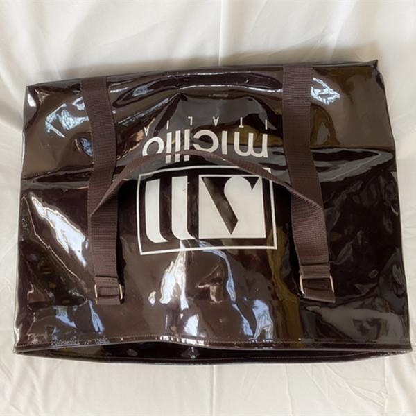 PVC mirror leather lacquered leather split off shoulder bag travel bag shopping
