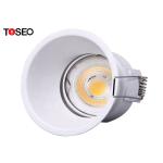 White Anti Glare Cob Recessed Downlight , Mr16 Bathroom Downlights