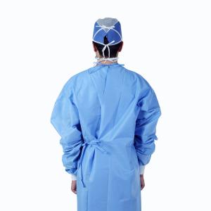Wholesale Anti Static Disposable Medical Gowns Disposable Lab Coat Long Sleeves Blue Color from china suppliers