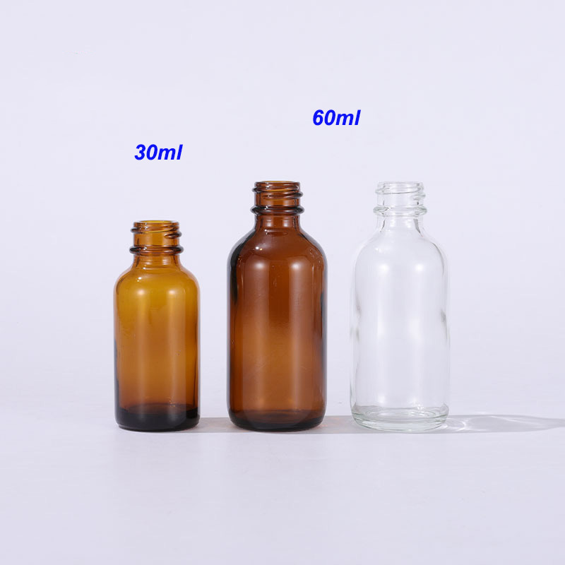 15ml 30ml 60ml 120ml 2oz Glass Amber Essential Oil Bottle Blue Glass Boston Dropper Bottle for Essential Boston Bottle