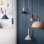 Aluminum Pink Gold Modern Pendant Light E26 For Living Room / Showroom