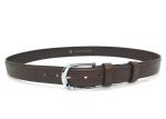 High Quality Lizard Grain Embossed Mens Leather Dress Belt 34mm Wide Polished