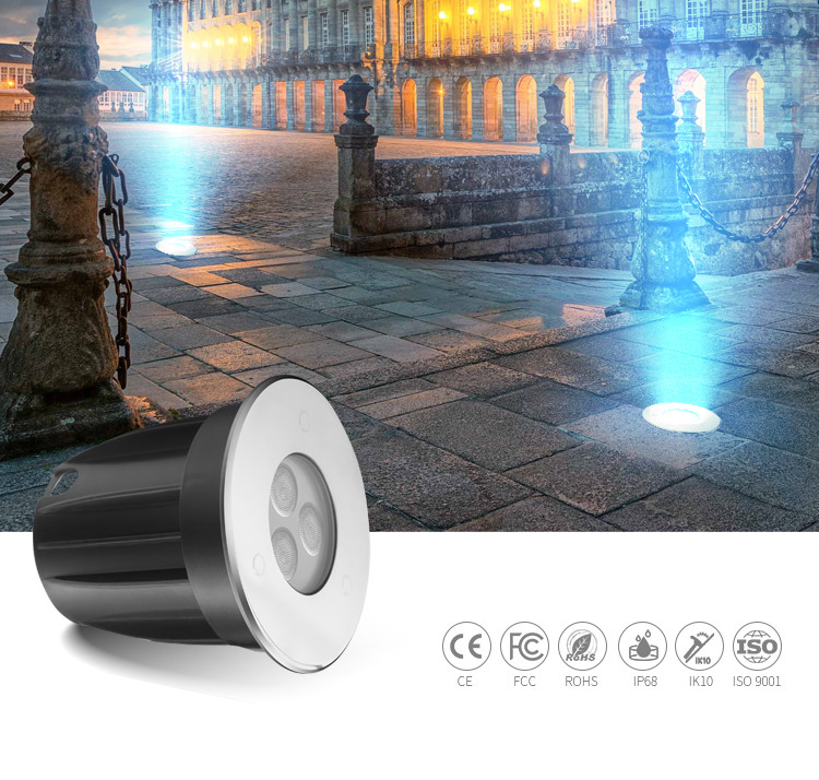 316L Stainless Steel Outdoor Led Ground Lights 6W IP68 SS316L With CE Approval