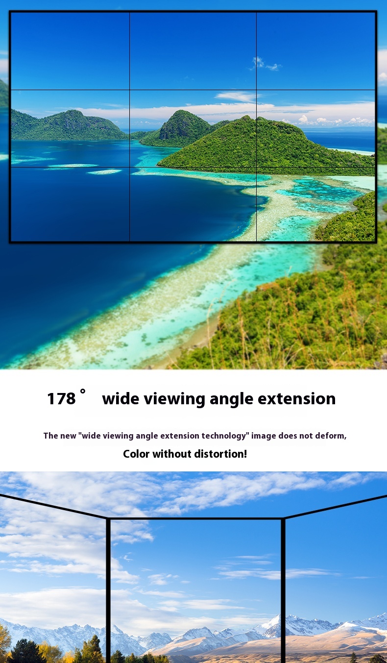 2k Display Indoor LCD Video Splicing Screen 55 Inch Ultra Narrow Bezel Multi Screen LCD Video Wall