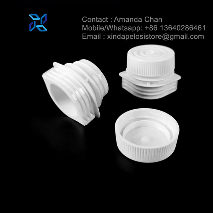 PP / PE Plastic Spout Cap Nozzle Suction For Plastic Fruit Beverage Pouch
