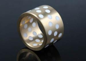 Wholesale Copper Cast Bronze Bearings With Solid Lubricant Plugs , Cylinder Bearings from china suppliers