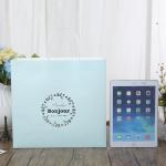Light Blue / Pink Personalized Paper Gift Bags 150gsm White Kraft Paper Material