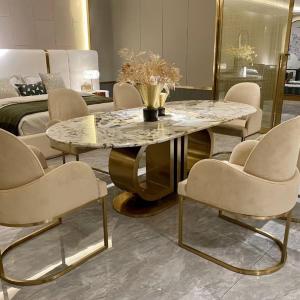 Wholesale Luxury Italian Modern Marble Dining Table High Gloss Home Furniture For Dinning Room from china suppliers