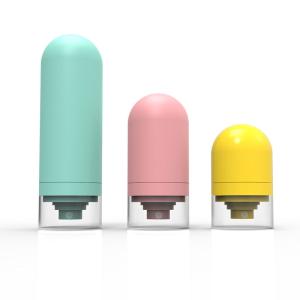 Wholesale OEM/ODM 15ML 30ML 50ML ABS Headstand Airless Bottle Macaron Vacuum Lotion Bottles Sprayer Container from china suppliers
