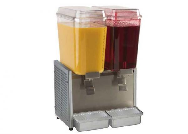 Quality 9L×2 Fruit Juice Hot or Cold Drink Dispenser with Heating System , Mixing , Spraying for sale