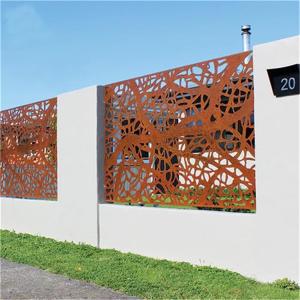 Wholesale Decorative Corten Steel Screen Panel Laser Cut Metal Privacy Fencing Garden from china suppliers