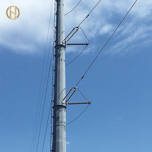 Wholesale Self Support Galvanised Power Pole 132KV 138KV 32m 60-90 Degree from china suppliers