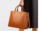 Three sizes PU leather tote one-shouldered crossbody custom logo women's handbag