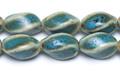 Blue Twist Ceramic Clay Beads for Jewellery Making