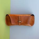 Imitation Leather Flocking Foldable Eyeglass Case Bag Damage Resistant