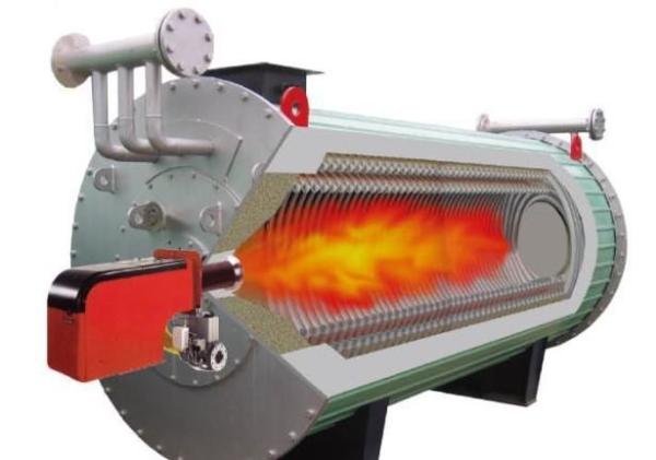 Double Layer Hot Oil Boiler , Instant Hot Water Oil Boiler Low Pollutant