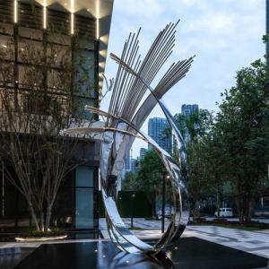 Wholesale Public Art Stainless Steel Sculptures Abstract Metal Outdoor For Garden Ornaments from china suppliers