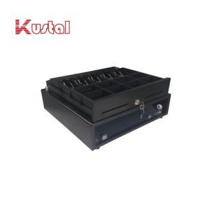 Wholesale 410mm 5B8C Metal Structure POS HIPS ABS Black Economical Cash Drawer from china suppliers