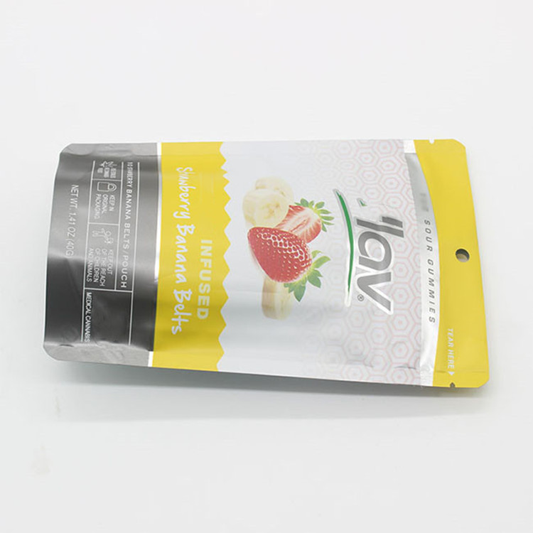 Smell Proof Printed Aluminum Foil Zipper Bag Soft Touch Mylar Stand Up Pouches
