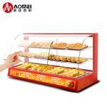 Professional Electric Red Glass Food Warmer Display Showcase with Toughened