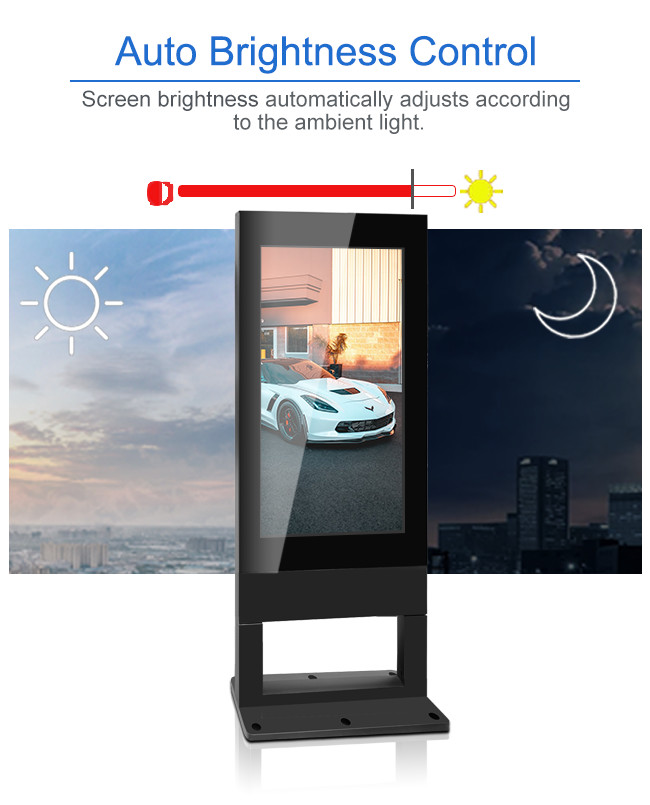 Exterior Display LCD Monitor High Temperature Resist 2500nits LVDS