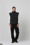 100% Polyester Lining Cold Weather Workwear 180gsm Black Winter Vest Mens