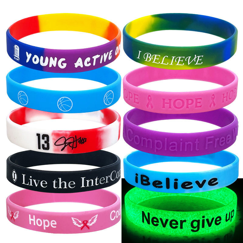 Silicone wristbands promotional items 20cm-25cm Length