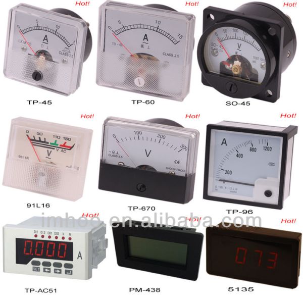 Round Moving Coil DC Ammeter SO-52 Shunt Amp Meter