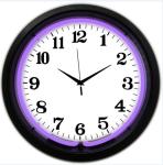 12V 500MA Neon Light Clocks 9.0 Kgs Blank Neon Clock Purple
