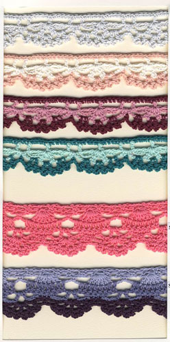 30 yards (10 designs, 3 yards per design ), 100% Cotton Retro Vintage Beige Crocheted Lace