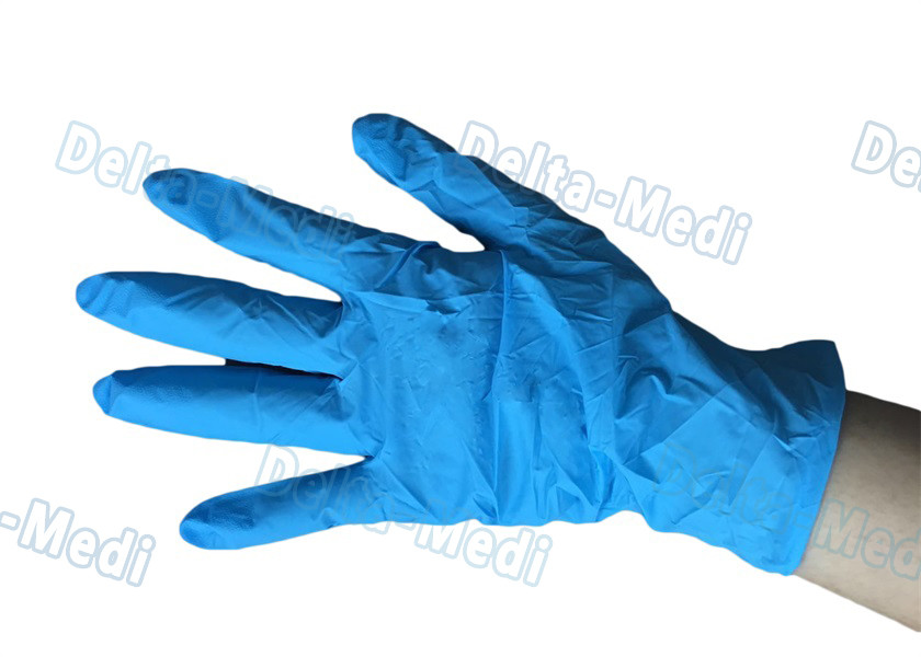 Medical Powder Free Vinyl Gloves , Blue Disposable Vinyl Gloves Wear Resistance