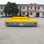 Steel Roll Motorized 5 Tons Die Transfer Cart, DC Motor Yellow Color