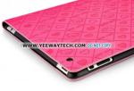 Lucky Bear Folio Stand Leather Case For iPad 2 - Magenta