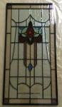 Beveled Stained Glass Panel with patina caming for wooden door and windows 36"