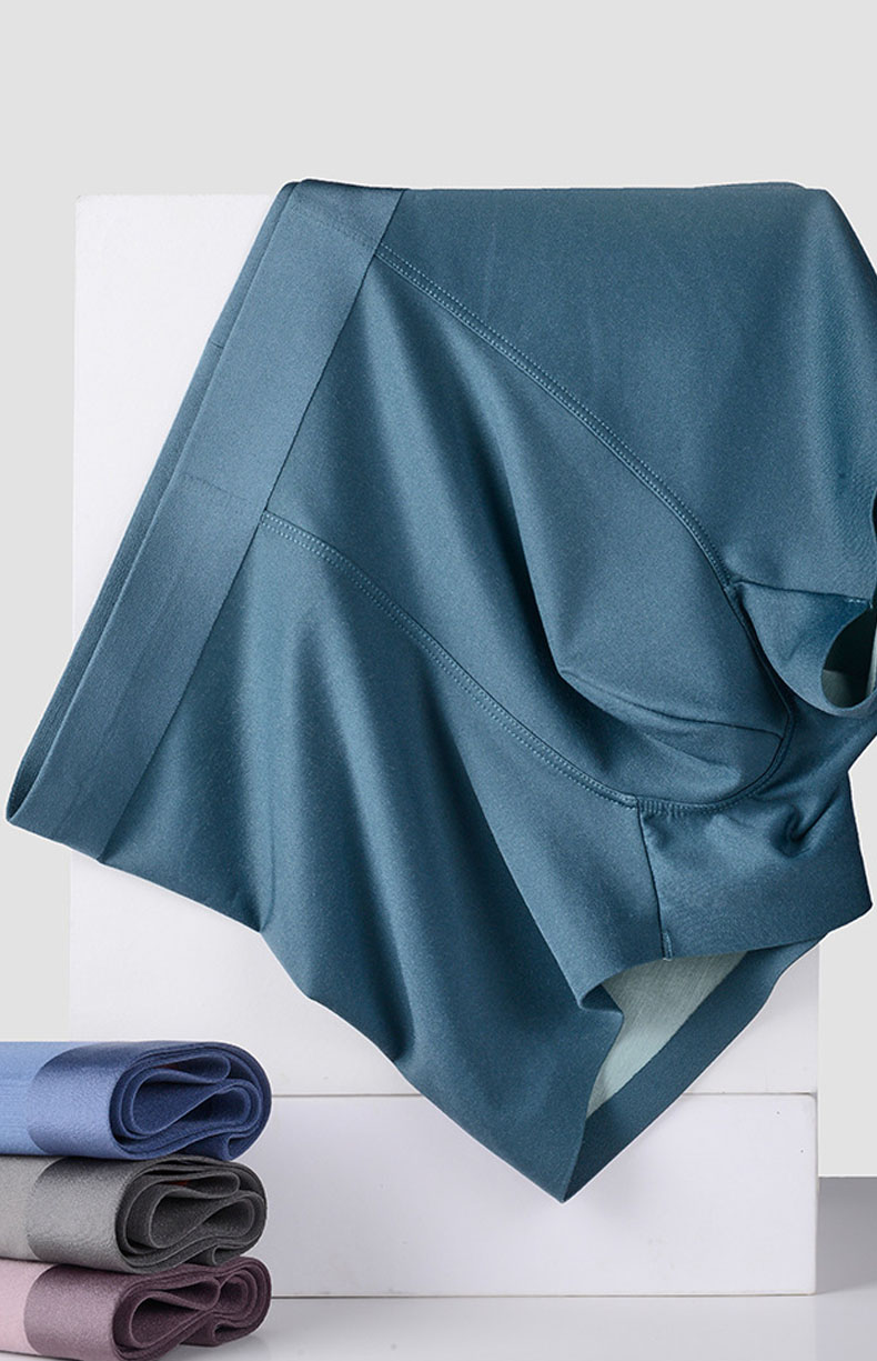 100S Modal Double Sided Seamless Mens Pants Mid Waist Square Angle Ice Silk Inner Men'S Underwear