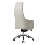 Back Leather Ergonomic Home Office Chair Executive 350mm Radius Aluminum Base