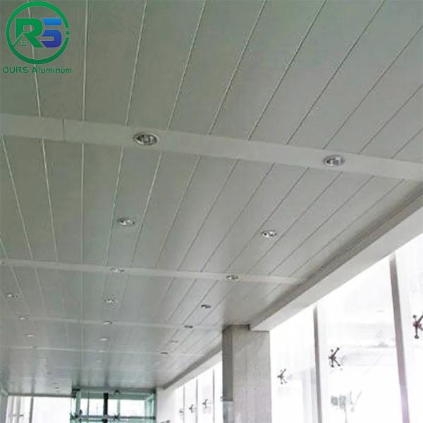 Building Decorative Wooden Grain Aluminum Wall Panel 1220mm For Clip In Metal