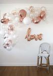 Love Shape Balloon Party Decorations , Rose Gold Balloon Arch Decorations