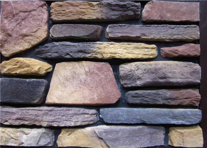 2500series Mixed Color And Shapes Artificial Wall Stone With Moulding Process For Wall Decoration