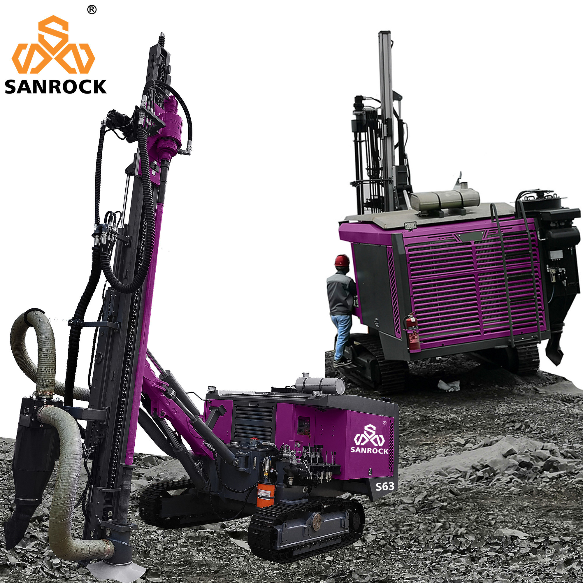 Mining Automatic DTH Drilling Rig Hydraulic Blast Hole Integrated DTH Drilling Machine