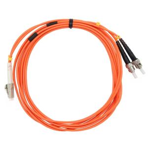Wholesale ST- LC MultiMode Duplex OM2 62.5um Armored 3 Meter Fiber Optic Patch Cord Cable from china suppliers