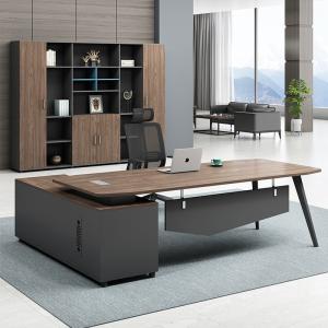 Wholesale Modern Wooden Executive Desks Business Type L Shape Office Desk with Long Size Cabinet from china suppliers