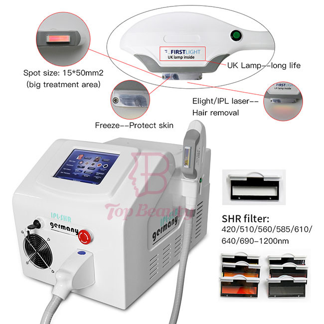 Painless RF 7 Filters 1200nm IPL Hair Removal Machine