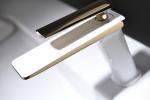 T&F Bathroom Basin Faucets , Chrome Brass Single Hole Basin Mixer Tap