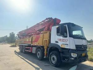 Wholesale 21 Year SA Ny 62m Long Boom Concrete Pump Truck Mounted on Mercedes Chassis Red Color from china suppliers