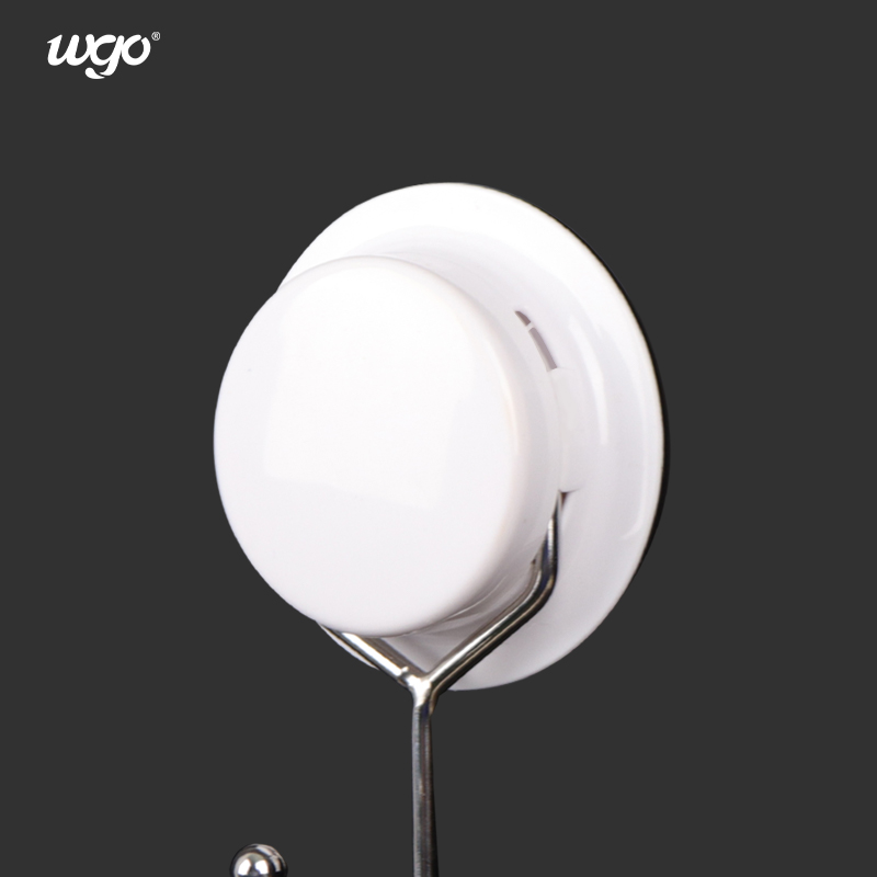 No Residue White Suction Cup Hooks , Silicone Glue Heavy Duty Towel Hooks