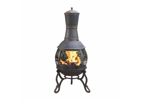 Outdoor Antique Cast Iron Garden Chimney European / American Wood Burning
