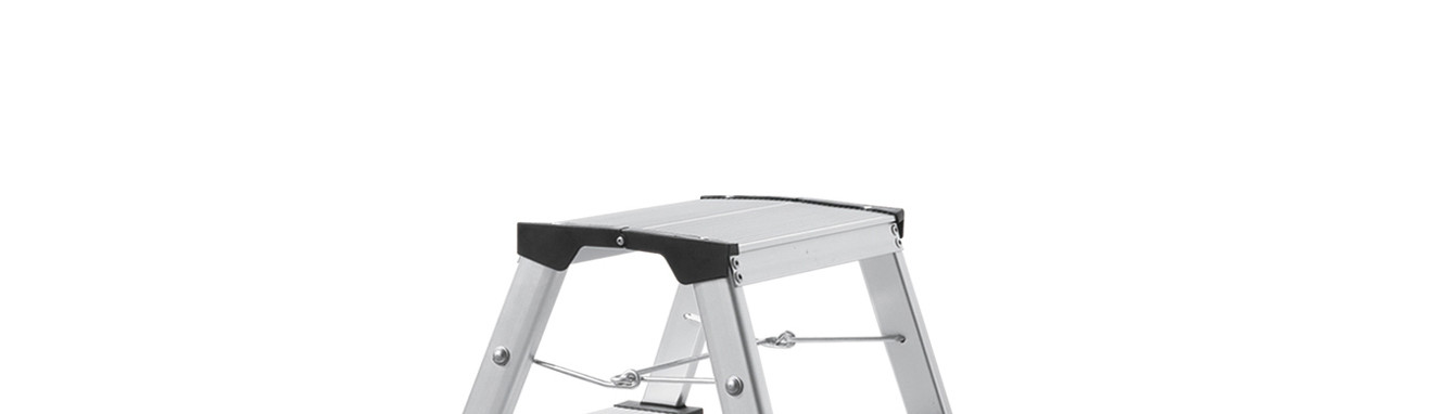 Wide Top Aluminum Platform Step Ladder 2x3 Steps Stable Performance