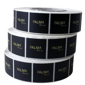 Wholesale Printing Logo Plastic Sticker Labels Black Color Matt / Foil Stamping Surface from china suppliers