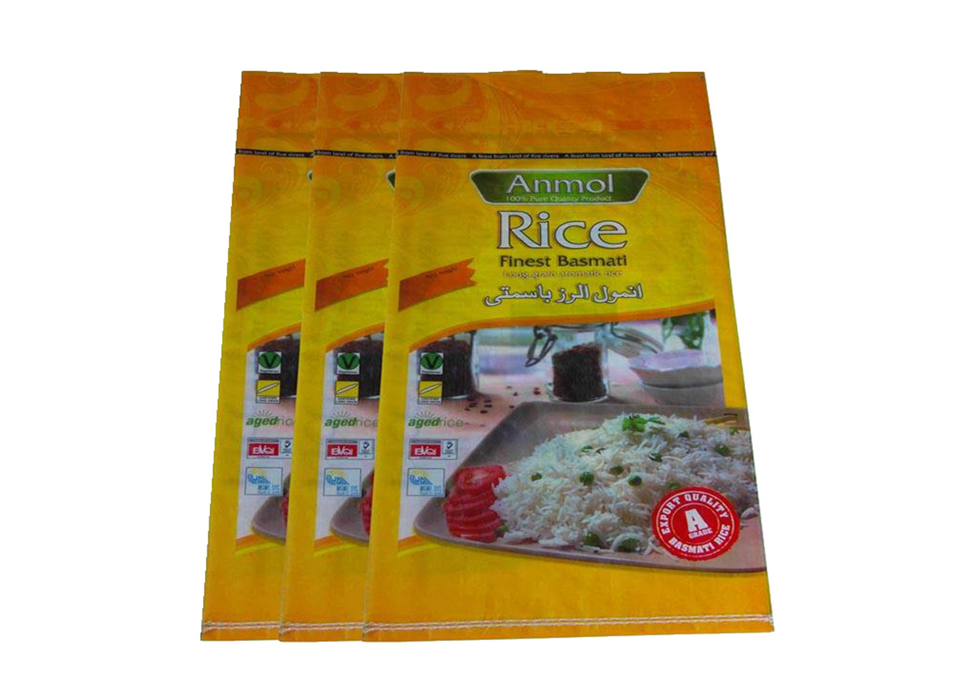 10Kg - 25Kg Polypropylene PP Woven Rice Bag , Laminatted Polypropylene Grain Bags